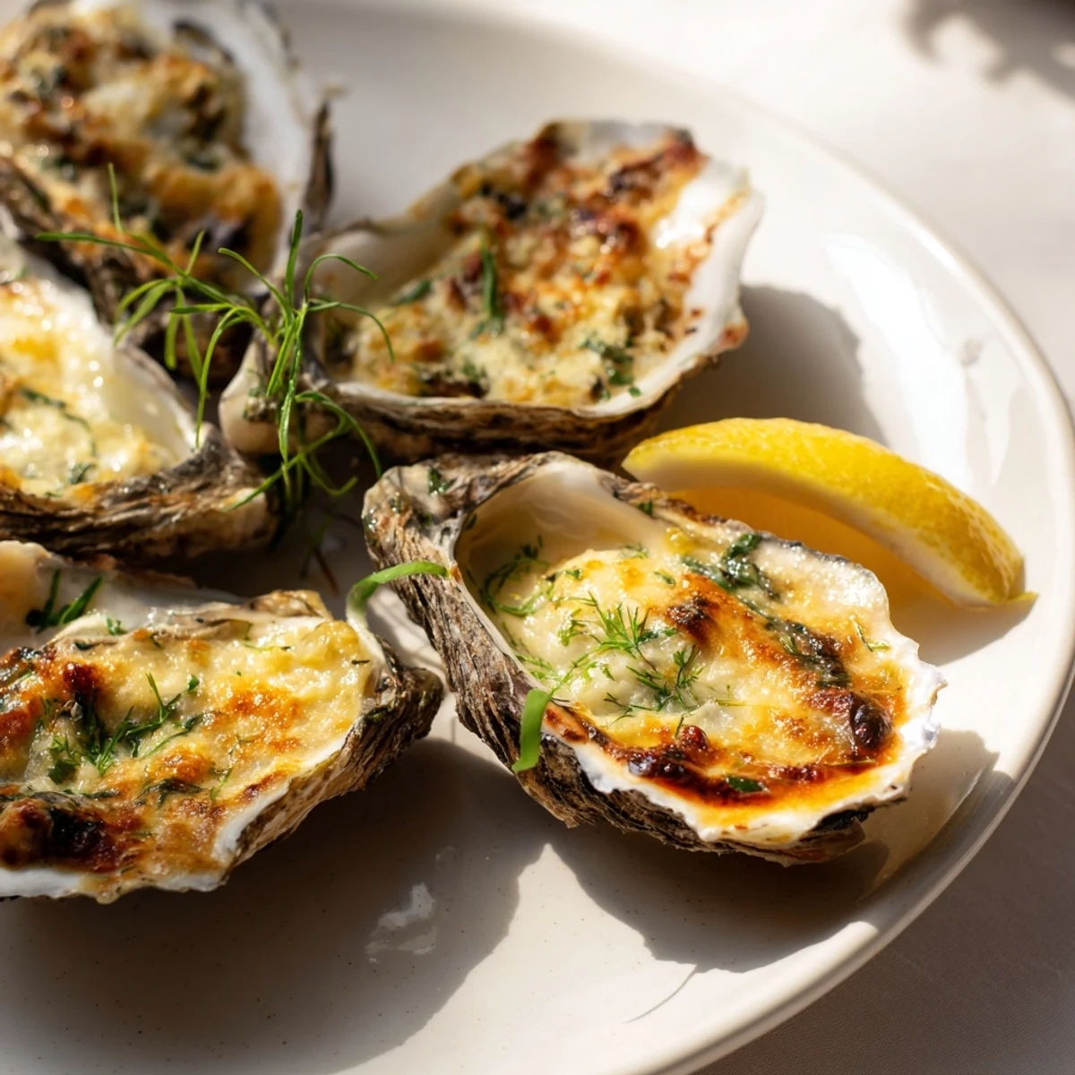 Golden-brown Harbor-Style Seared Scallops glistening under melting lemon-dill butter, ready to serve.