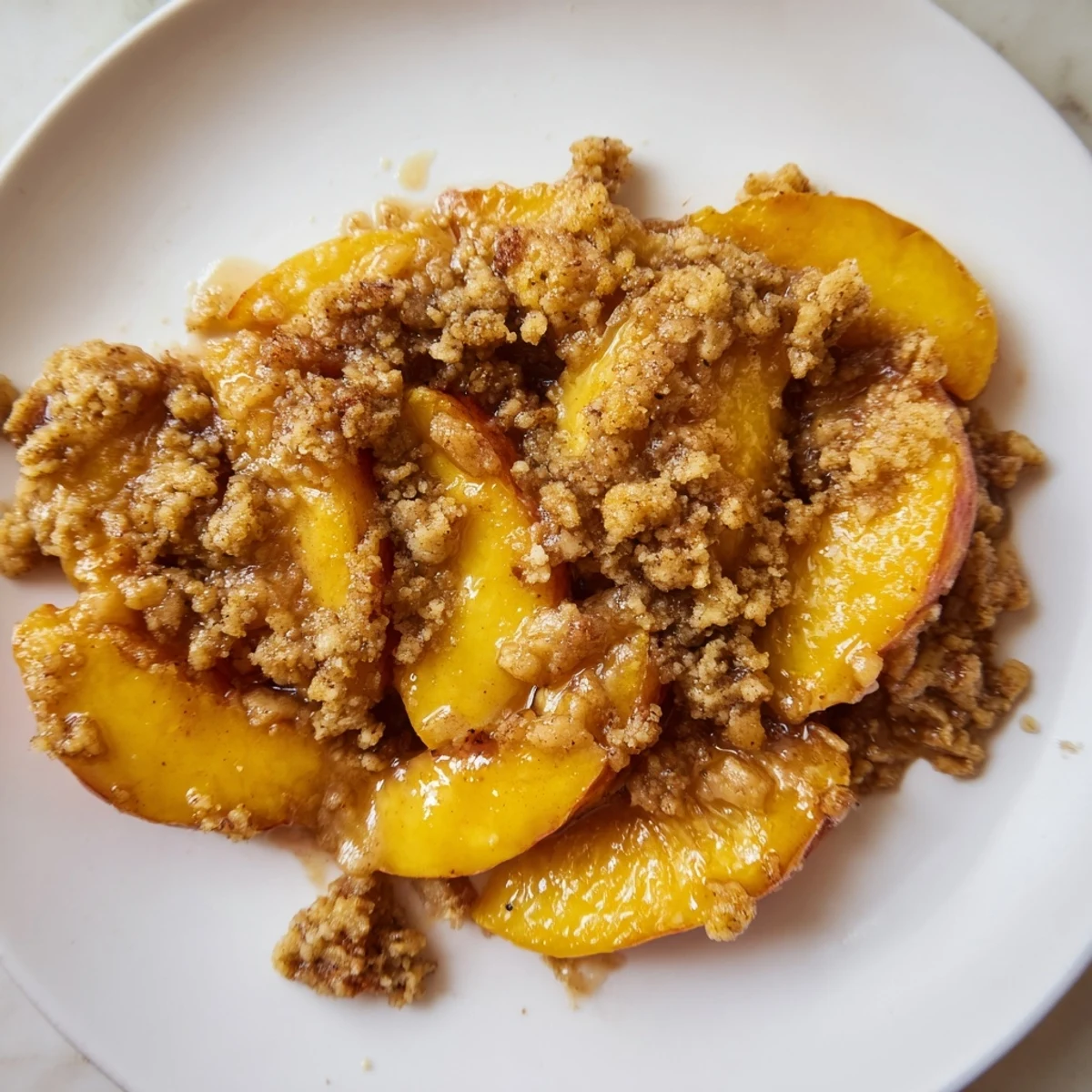 Peach and Ginger Crumble