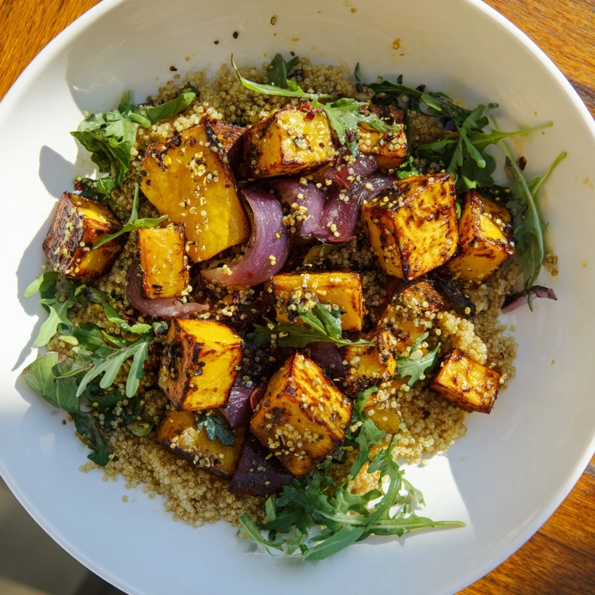 Imagine a vibrant Warm Herb Bowl with fresh herbs and beautifully roasted, tender vegetables.