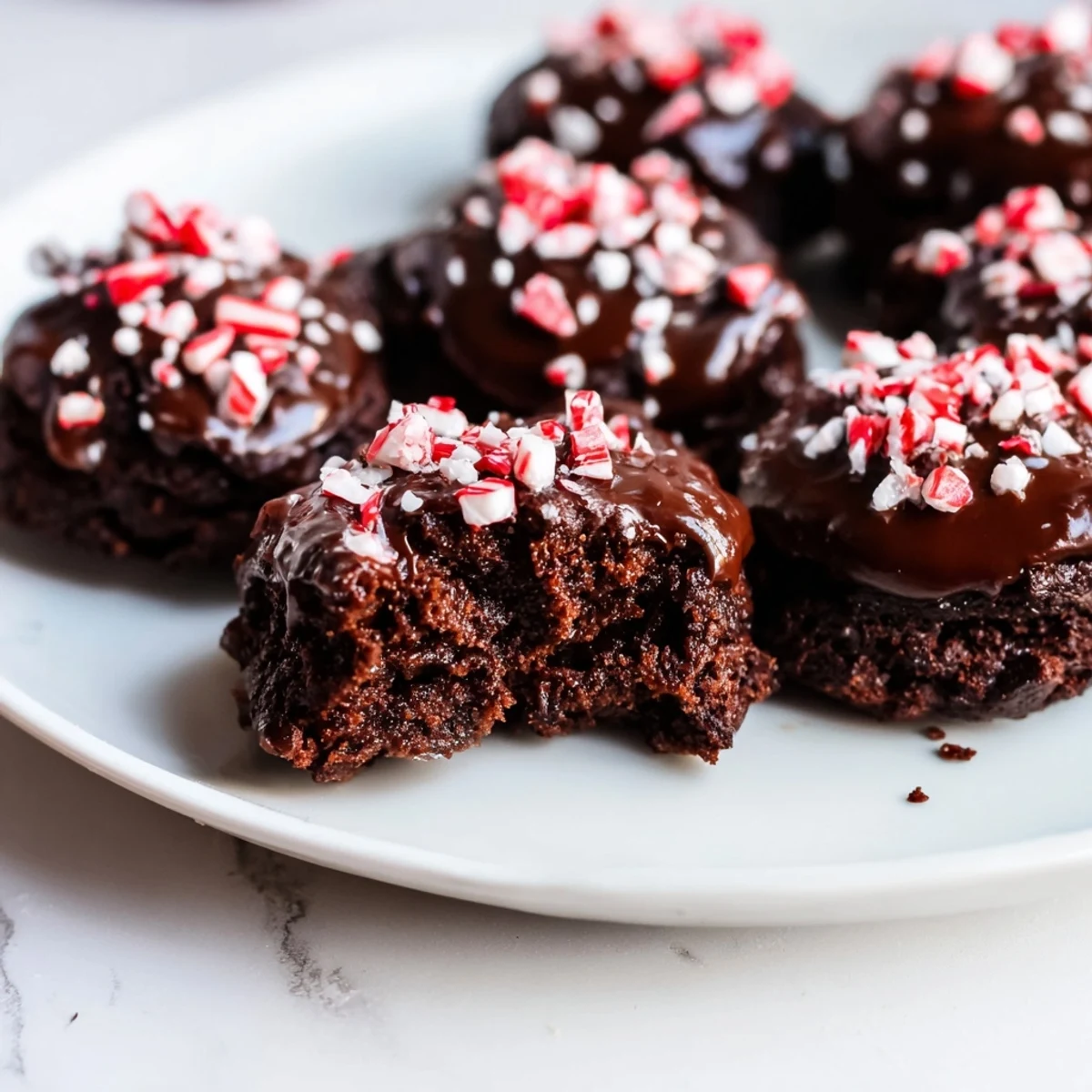 Mini Peppermint Mocha Brownie Bites, a decadent dessert with fudgy brownie texture and refreshing mint flavor.
