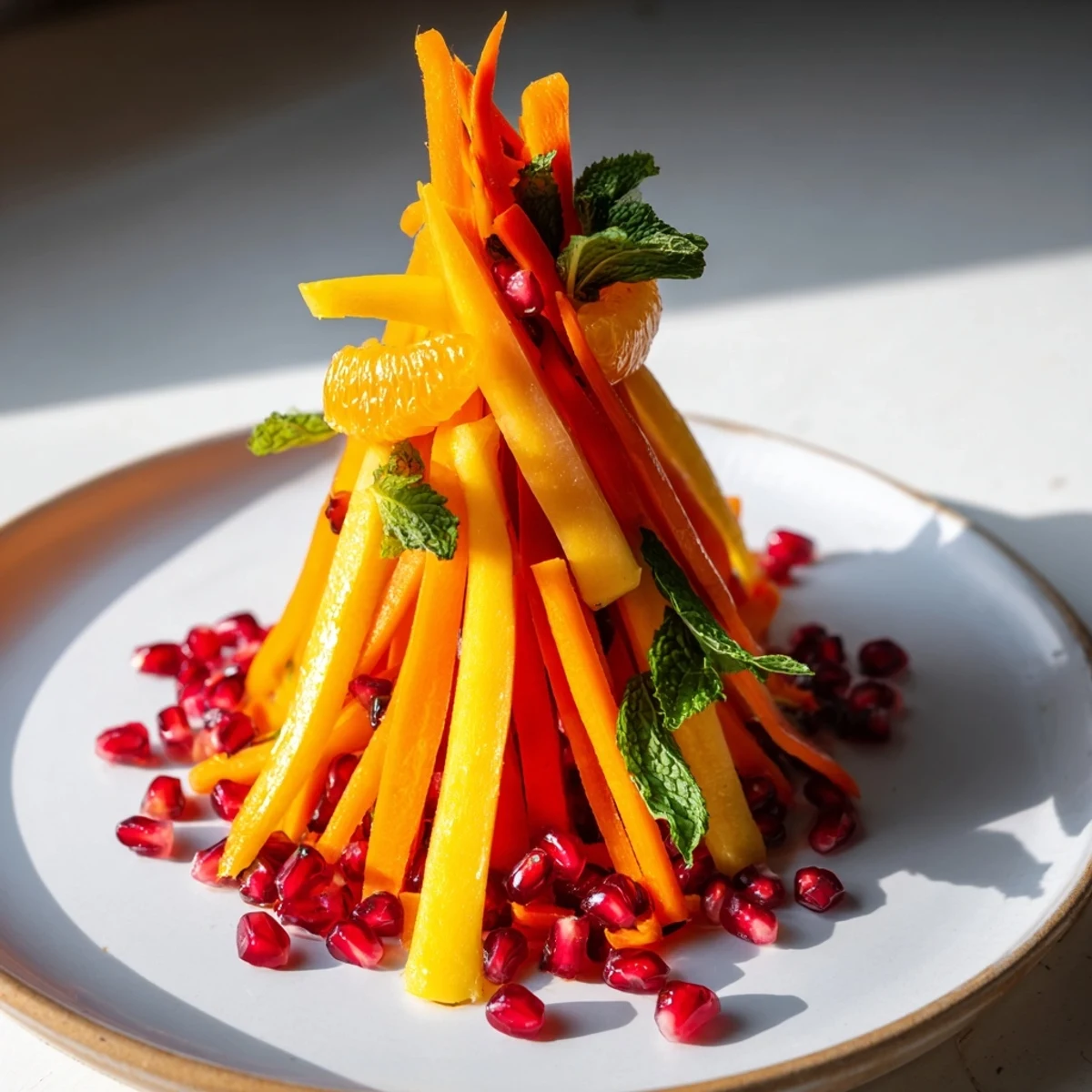 A stunning Bonfire Warmth Centerpiece, an inviting, colorful appetizer for a fall gathering.
