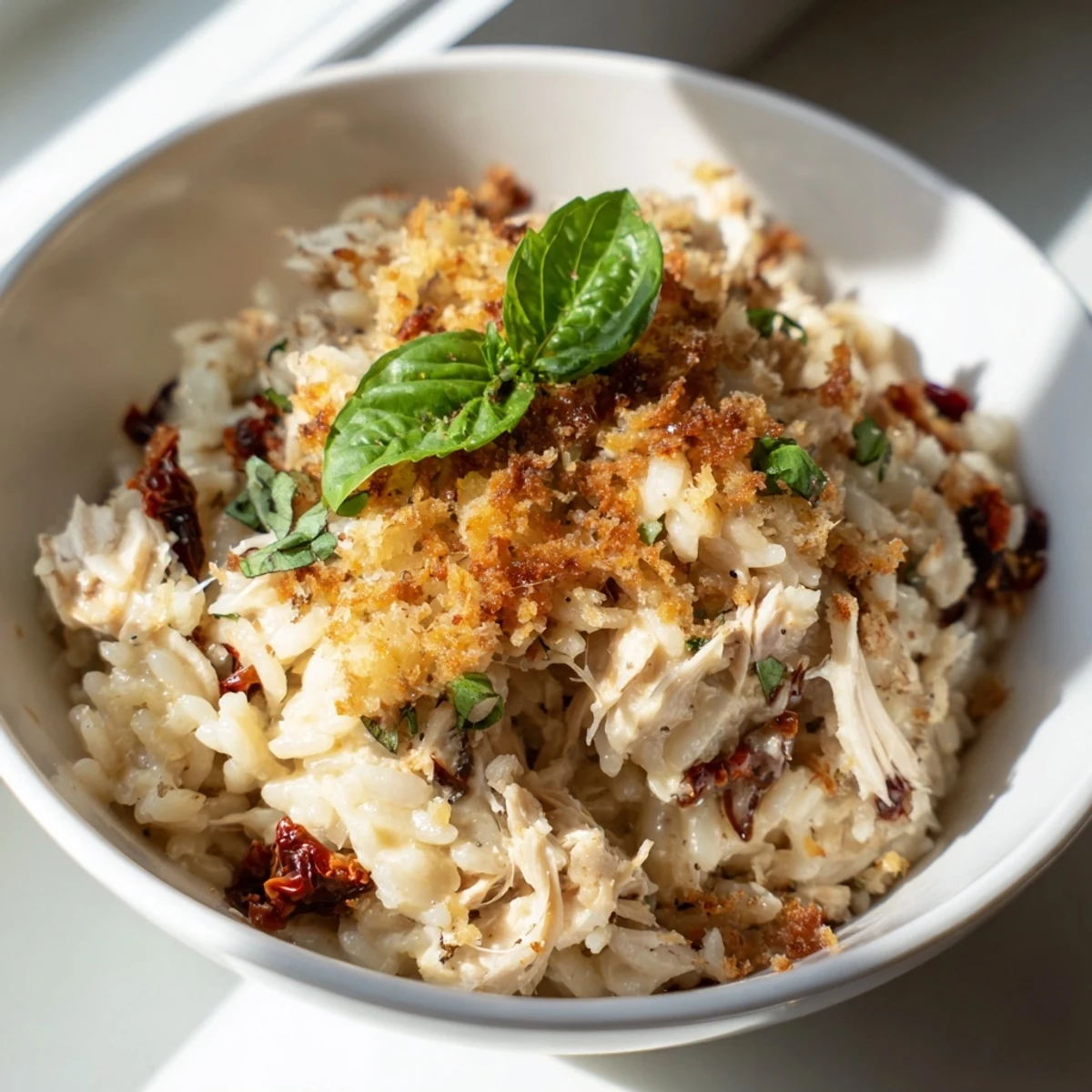 Golden-brown Marry Me Chicken Sushi Bake Cups, ready to enjoy as a flavorful, shareable appetizer.