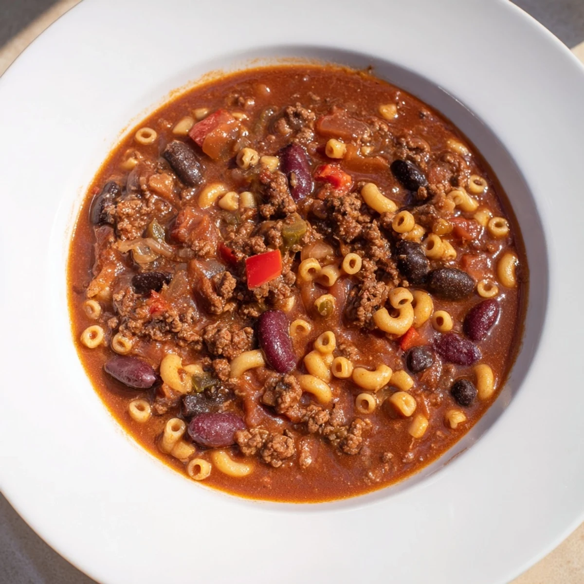 One-Pot Ditalini Hot Cocoa Chili