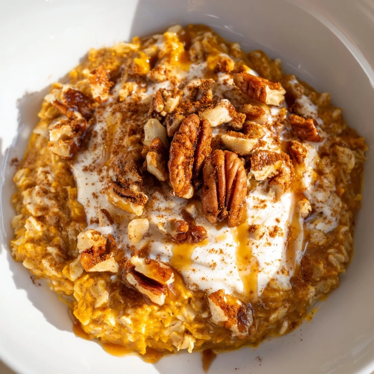 Warm and inviting, these Pumpkin Spice Latte Oats feature creamy texture and rich spices.