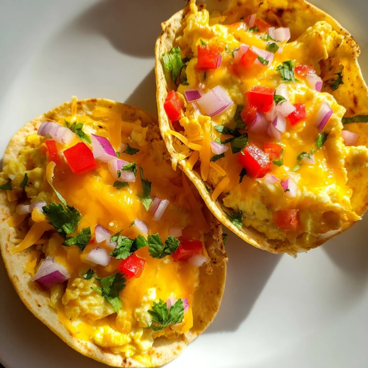 Golden-brown Sheet Pan Breakfast Tacos loaded with melted cheese, ready to be enjoyed.