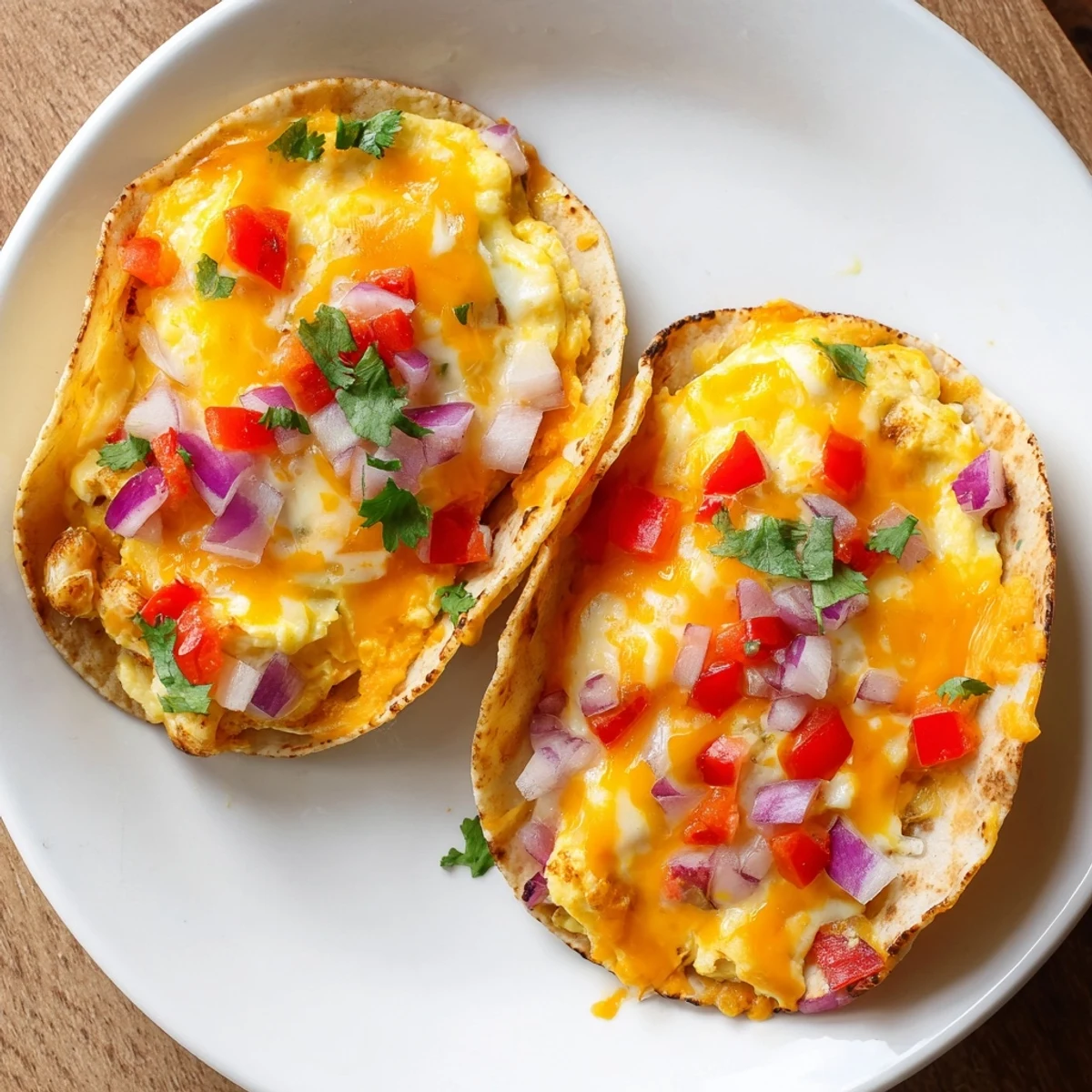 Enjoy a close-up of savory Sheet Pan Breakfast Tacos with toppings like salsa and avocado.