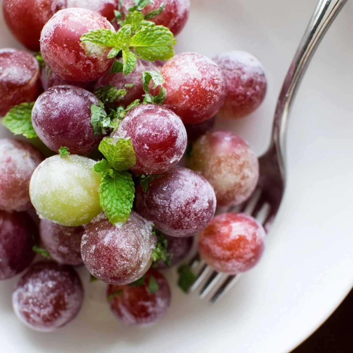 Juicy Frozen Grapes Spa Treat arranged on parchment paper, ready to be frozen for a cool summer treat.