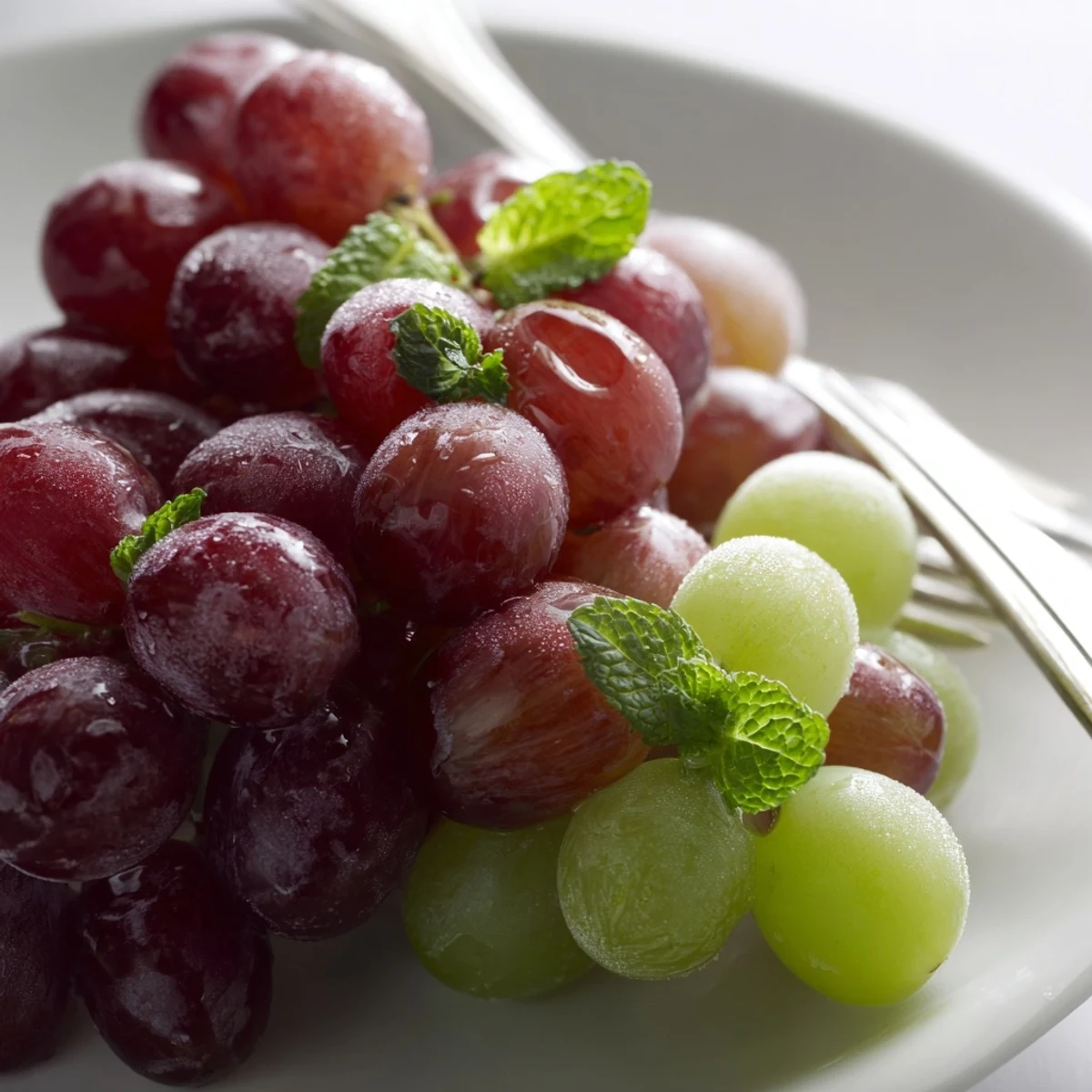 Frozen Grapes Spa Treat served chilled in a spa setting, perfect for a refreshing, healthy afternoon snack.