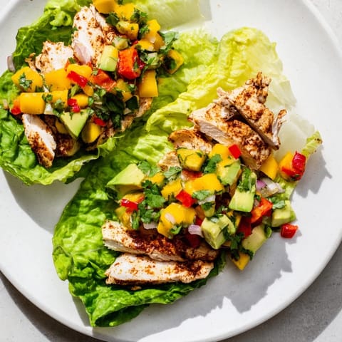 Chicken Mango Lettuce Wraps