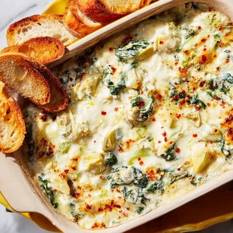 Spinach Artichoke Dip Baguette