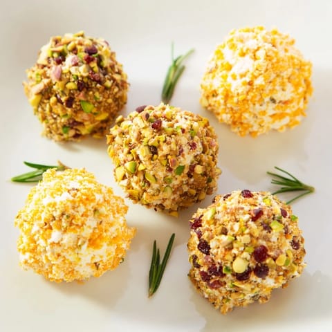 Holiday Ornament Cluster Cheese Balls