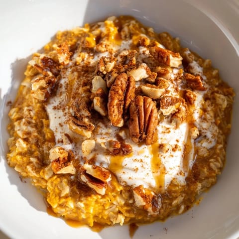 Warm and inviting, these Pumpkin Spice Latte Oats feature creamy texture and rich spices.