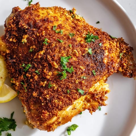 Crispy Garlic Chicken Thighs