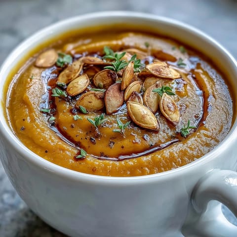 Roasted cubes of butternut squash for the velvety soup, glazed with maple syrup and seasoned with warm spices.