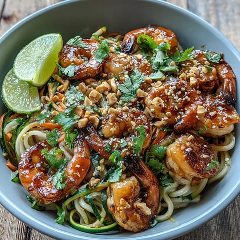 Top this Asian Noodle Bowl with cilantro and lime wedges for serving.