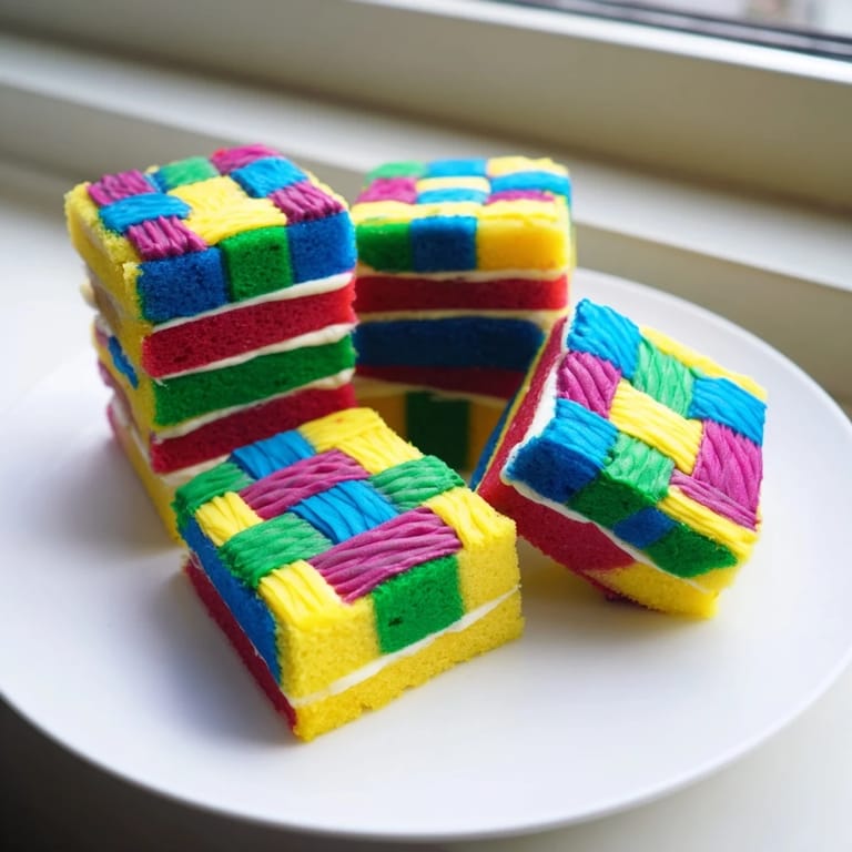 A richly frosted Cozy Quilt Patchwork Cake, showcasing a unique patchwork design perfect for dessert.