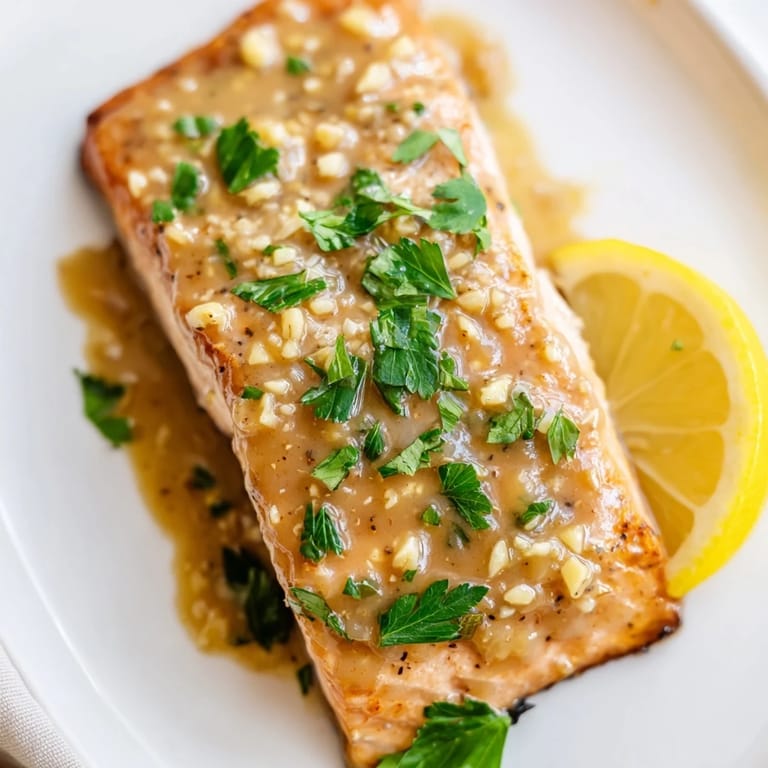 Oven-baked honey mustard salmon has a beautiful, caramelized top, ready to melt in your mouth, served with lemon.