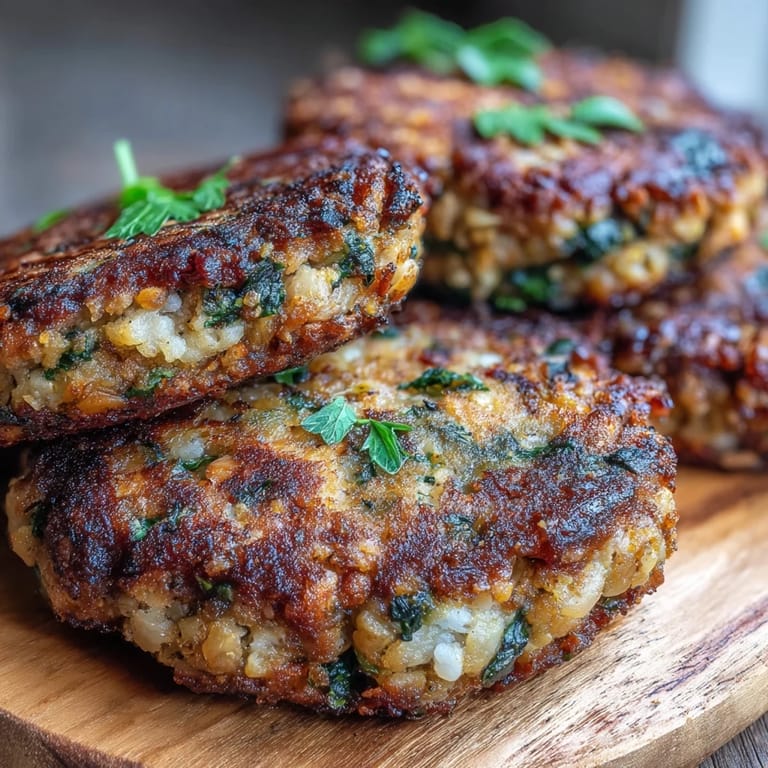 These crispy, golden-baked Black-Eyed Pea Burger Patties are nestled in a soft brioche bun.