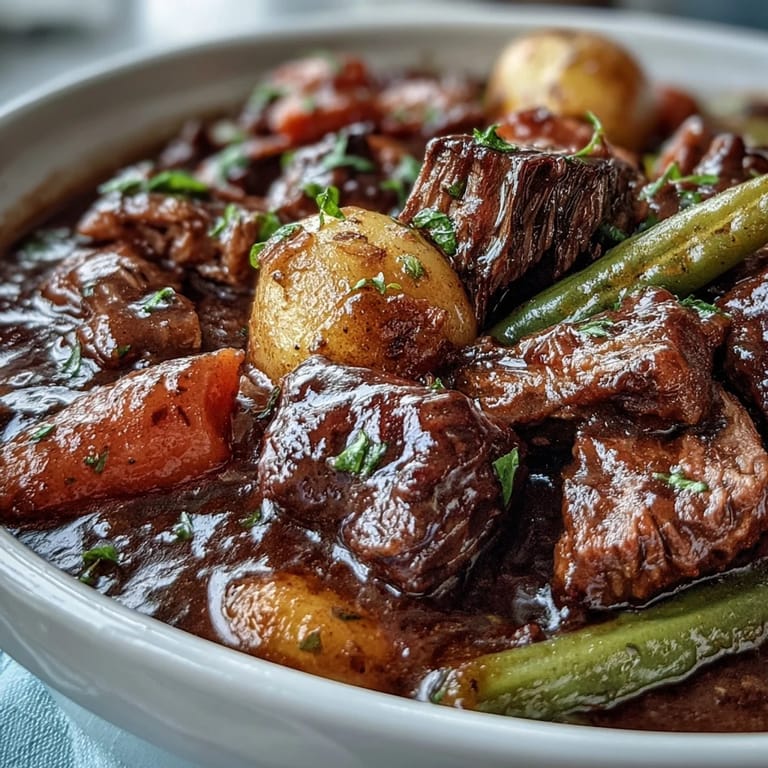 Classic Kentucky Derby Burgoo Stew served in a rustic bowl, brimming with slow-cooked meats and fresh produce.