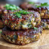 Golden-brown Black-Eyed Pea Burger Patties served on a toasted bun with lettuce and tomato.